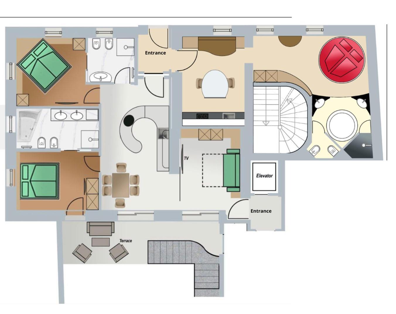 Apartments Villa Venezia Luxury Ortisei Szoba fotó
